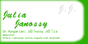 julia janossy business card